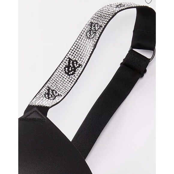 New Victoria's Secret Black Bras Very Sexy Shine Strap Smooth Push-Up 34 A - Picture 4 of 9